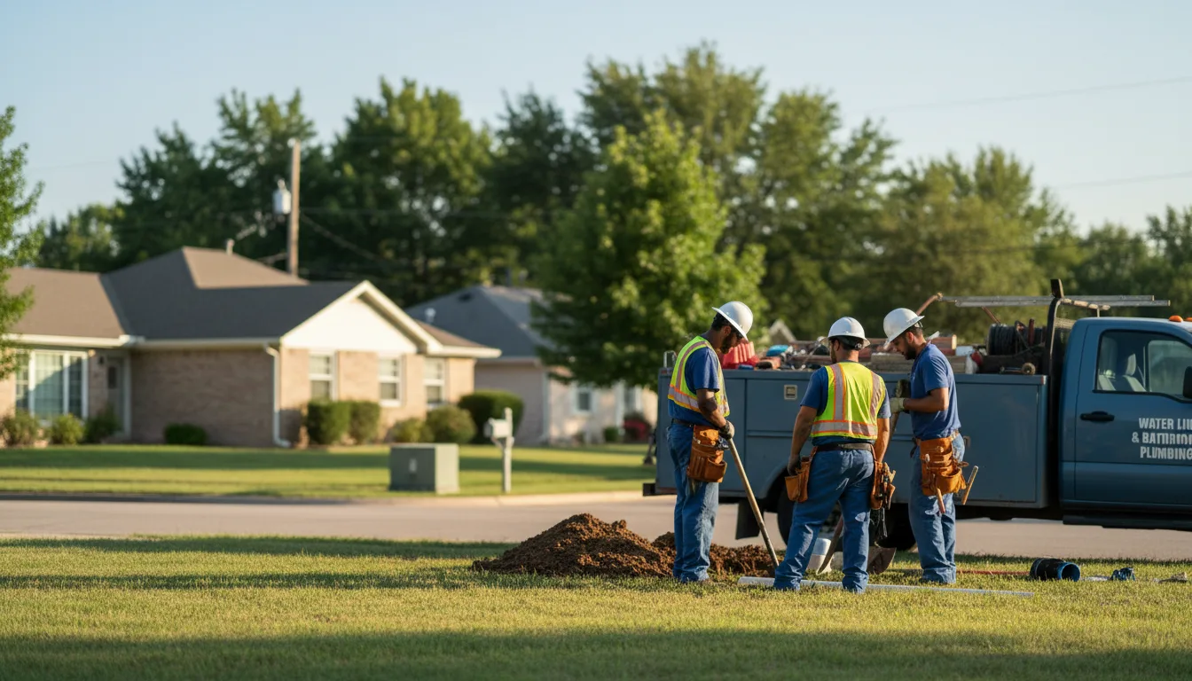 Residential water line and bathroom plumbing service in Englewood, OH